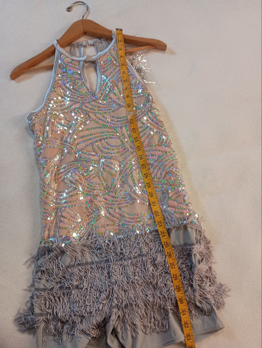 Weissman Costumes- 1920's Inspired Sequin Fringe Dance/Party Jumper- Size XS/S - Picture 7 of 9